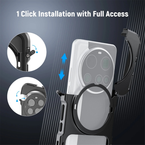 Phone Cage Kit for 15 Ultra 17mm Threaded Lens Silver 2