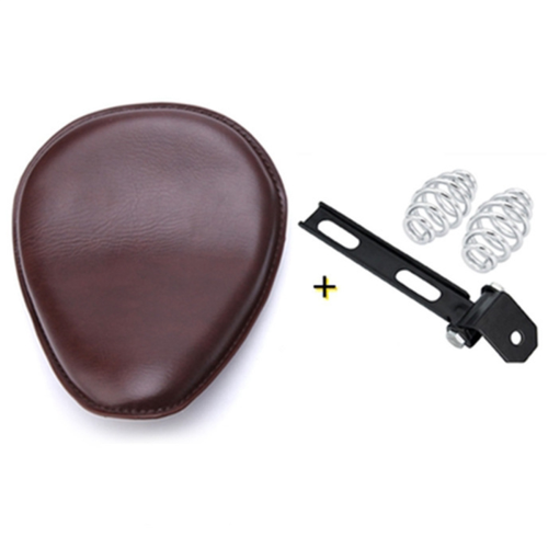 YY-184 Motorcycle Modification Retro Modified Cushion Seat Bag Brown 1