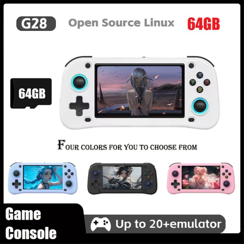 G28 Retro Handheld Video Game Console 64GB 4.3 Inch HD Screen Black 1