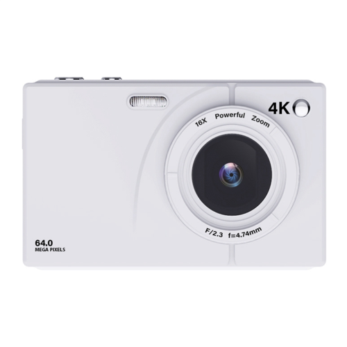 4K CCD Digital Camera 16X Digital Zoom with 2.8inch Screen White