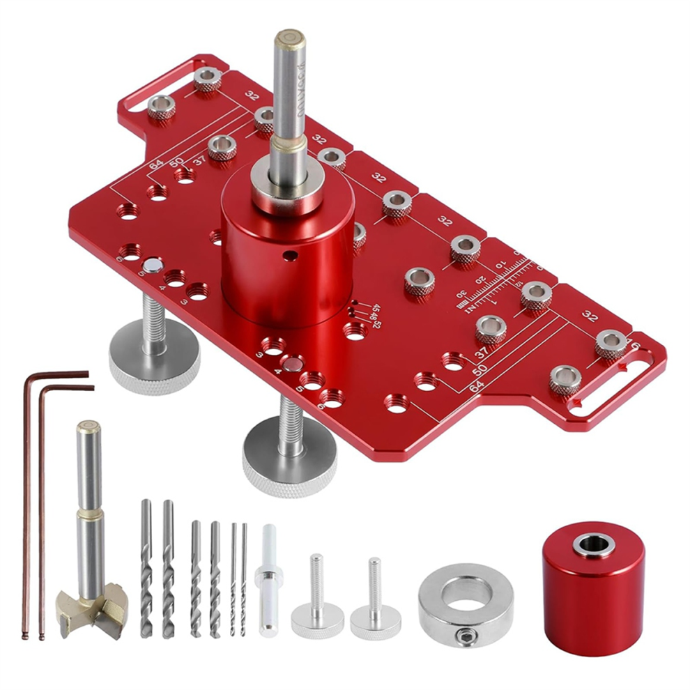 Shelf Pin Hole Jig And Hinge Clamp Two-In-One, Hinge Positioning Jig 4711781715156