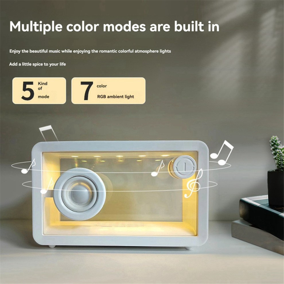 Colorful Rgb Simple Desktop Small Speaker Led Atmosphere Light/White 4711781783797
