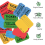 4000 Double Raffle Tickets-4 Assorted Colors (Blue,Yellow,Red,Green) 3