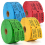 4000 Double Raffle Tickets-4 Assorted Colors (Blue,Yellow,Red,Green) 1