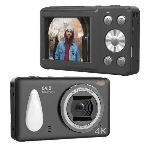 Digital Cameras HD 4K Compact Camera 2.4inch IPS Screen White 2