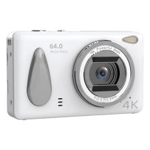Digital Cameras HD 4K Compact Camera 2.4inch IPS Screen White