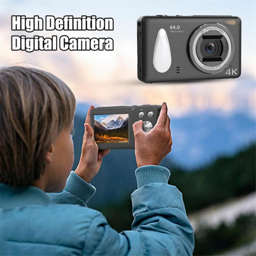 Digital Cameras HD 4K Compact Camera 2.4inch IPS Screen White 1