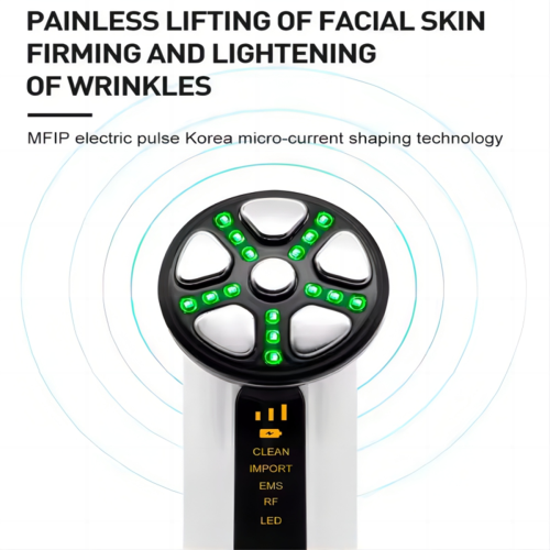 LED Light Therapy Vibration Beauty Tool Green