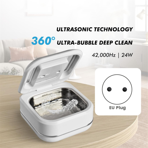Ultrasonic Retainer Cleaner Machine with 2 Digital Timer, EU Plug 1