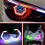 2 τεμάχια RGB Angel Eyes Halo Δαχτυλίδια Φλας Bluetooth APP Control 80 χιλ. 2