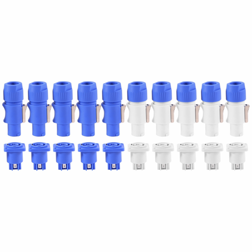 20Set PowerCON Typ A NAC3FCA + NAC3MPA-1 Chassis Stecker Panel Adapter 1