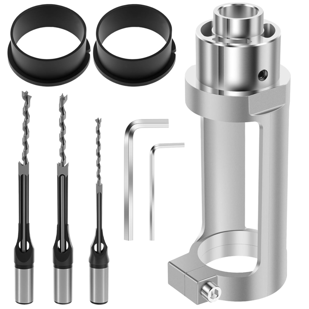 Square Hole Drill Bit Adapter With Bits, Mortising Attachment 4711781730814