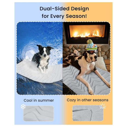 Dog Cooling Mat, Reversible Self Cooling Pad for Dogs (Cool & Warm) 1