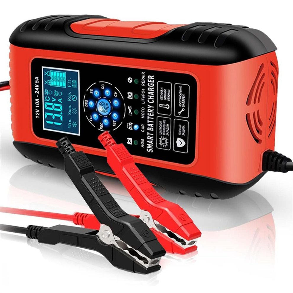 12V/10A 24V/5A Smart Car Battery Charger With 7 Charge ,Eu Plug 4711781711103