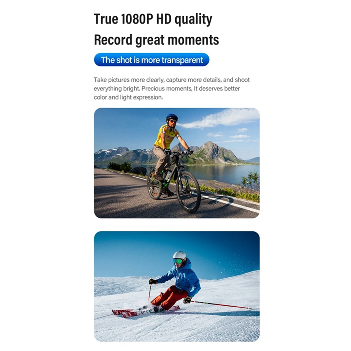 Videocamera Da Testa 1080p Con LED Regolabile | Action Cam Per Campeggio E Lettura Notturna, Controllo Gestuale E Batteria 1000mAh