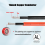 Cable de extensión solar de doble extremo, rojo y negro, con conector, 1 par 4