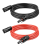 Cable de extensión solar de doble extremo, rojo y negro, con conector, 1 par 6