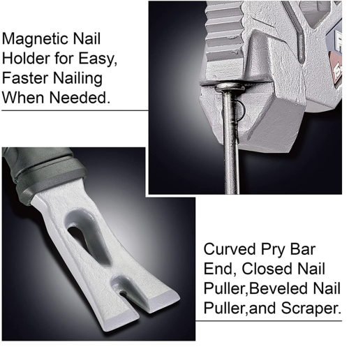 Outdoor Multi-Functional Hammer Nail Remover Crowbar Fire Rescue Tool 1