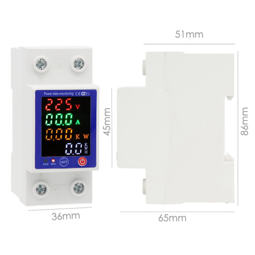 Tuya WiFi Smart Energy Meter Multifunctional Protector Prepaid Meter 2