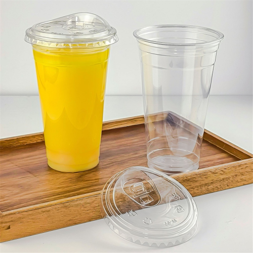 12oz Plastic cup with direct drinking lid Clear disposable cup 2