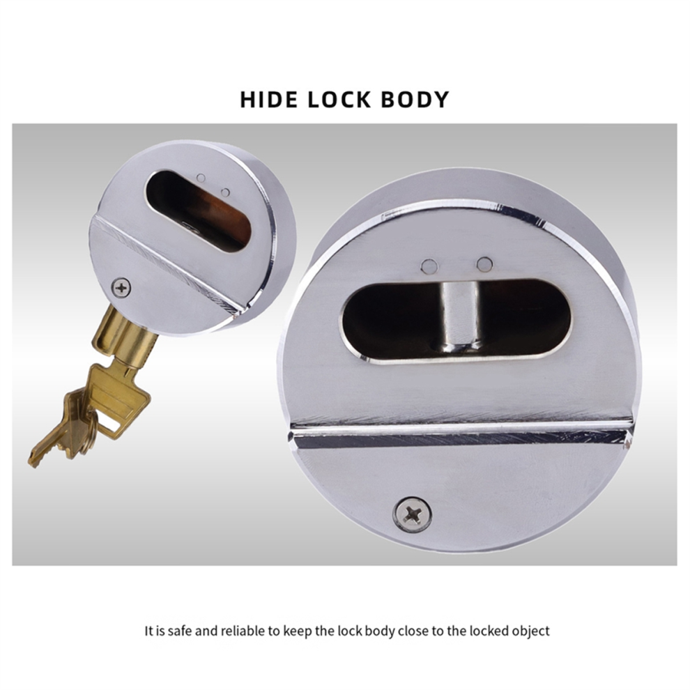 Cp-3184 Hidden Shackle Padlocks Keyed Steel With 2 Keys For Universal 4711781796162