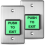 2 Pcs Push to Exit Button Indoor Green Square Request to Exit Button 1