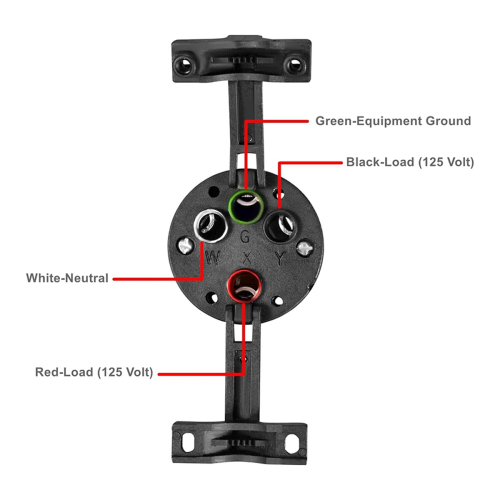 Conector de generador de 50 A NEMA SS2-50R, conector de cuchilla recta de 4 pines 2