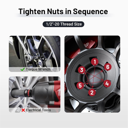 20pcs 1/2in-20 Lug Nut Set, for Part Number Wheels A 1