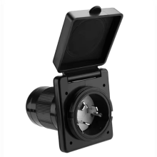 Toma de corriente de costa para RV con bloqueo giratorio de 50 amperios, 125 V/250 V, toma de corriente de costa para RV