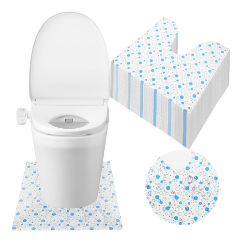 50er-Pack Einweg-Toilettenmatten, Toilettenbodenschutz vor Urin 1