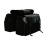 Motorcycle bicycle large capacity saddle bag black 3