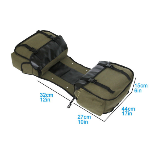 Motorcycle bicycle large capacity saddle bag Khaki 2