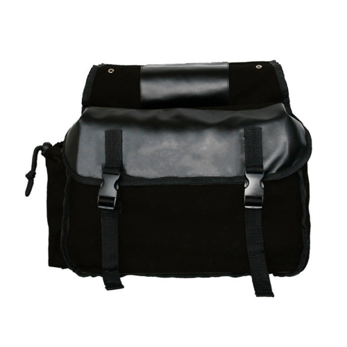 Motorcycle bicycle large capacity saddle bag black 1