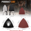 208Pcs Oscillating Tool Sanding Pads Kit,with Triangle Sanding Pads 3