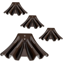 4PCS Dachrinnen-Fallrohrumlenker, Dachrinnen-Fallrohrverlängerungen Braun