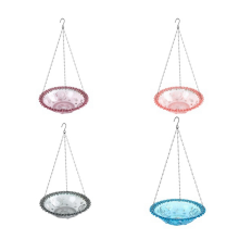 Bird Flower Shaped Hanging Bird Feeder Birdbath E