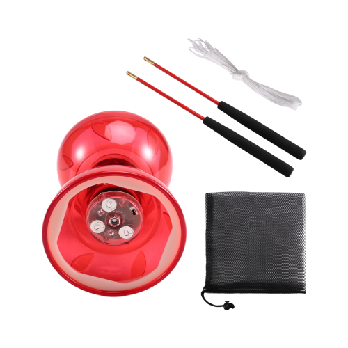 Σετ κινέζικου γιογιό LED Diabolo με πολύχρωμα φώτα για παιδιά