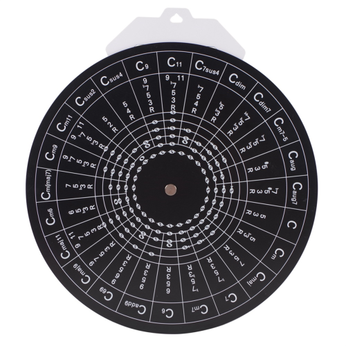 Κιθάρα Circle of Fifths Wheel Συγχορδία Κιθάρας Τροχός Μουσικής Συγχορδίας Μαύρο 1