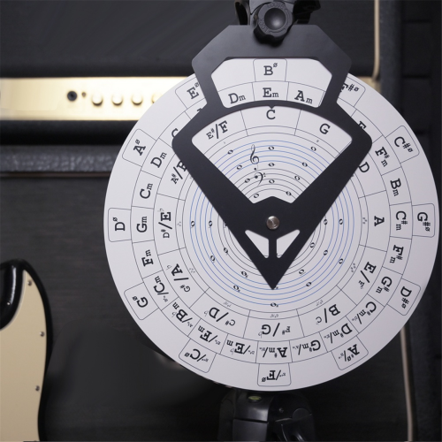 Κιθάρα Circle of Fifths Wheel Συγχορδία Κιθάρας Τροχός Μουσικής Συγχορδίας Λευκή 2
