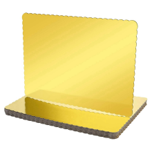 20 Pack Rectangle Cake Board Disposable Cardboard Cake Bases,Gold