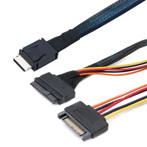 Καλώδιο διακομιστή Oculink SFF-8611 4I σε PCIe SFF-8639 U.2 NVMe γενιάς 4 1