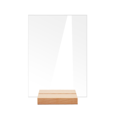 12PCS DIY Blank Acryl Tisch Zeichen Klar Zeichen mit Stand D