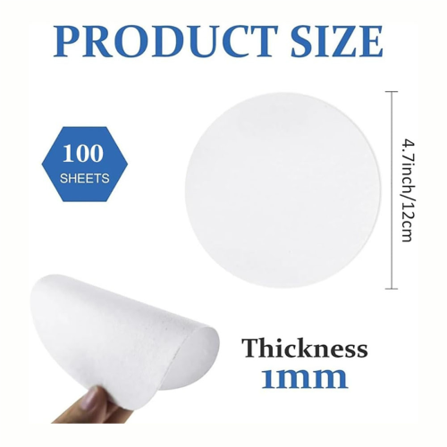 110 Sheets Microwave Kiln Papers4.7 Inch Round Ceramic Fiber 2