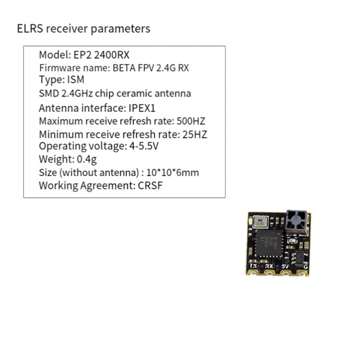 ELRS 2.4G Receiver Mini ExpressLRS 2.4G RX 2400RX EP2 for RC FPV 1