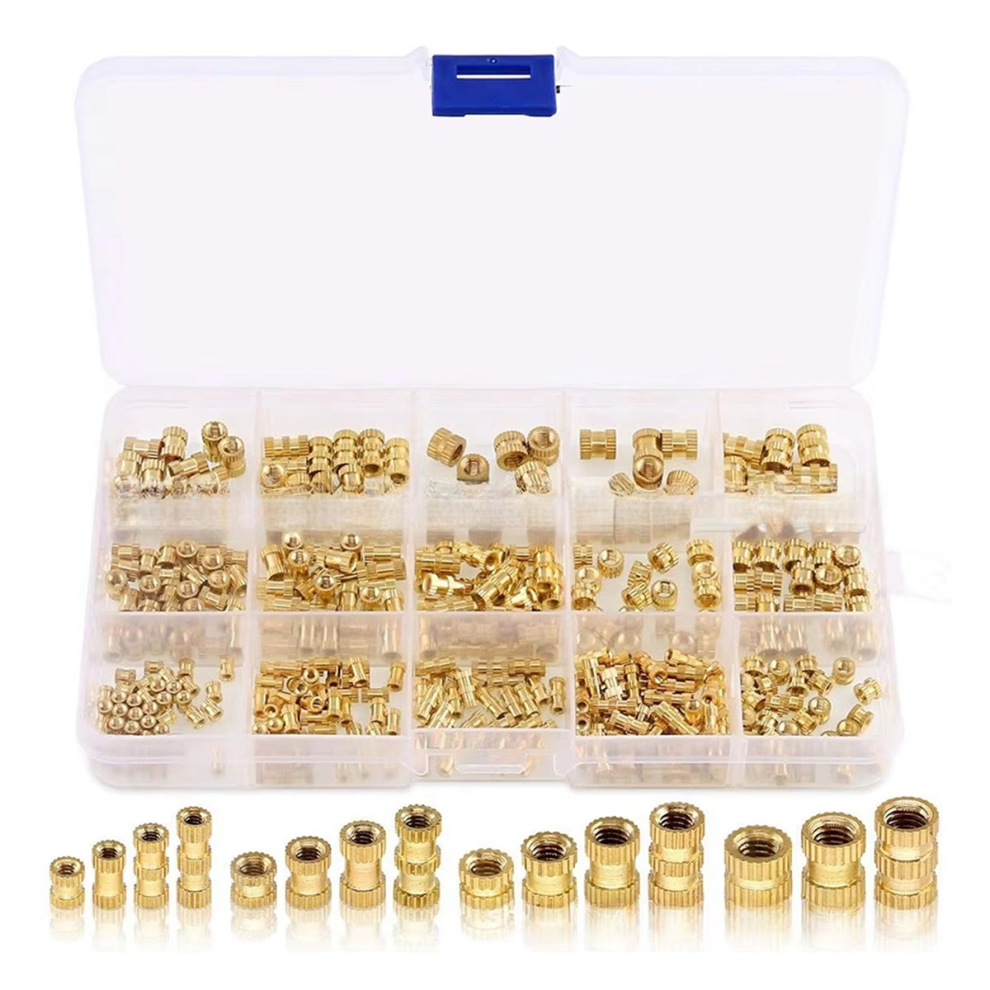 370Pcs M2 M2.5 M3 M5 Heat Insert Nut Internal Thread Knurled Nuts 4711483163231