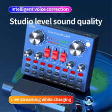 V8K Audio USB-Soundkarte Mikrofon Live-Übertragung Soundkarte