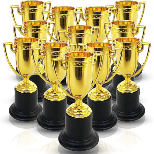 Trofeo in plastica Golden Cup per bambini - Premi per risultati da 3,8 pollici