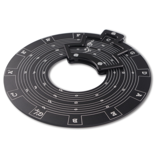 Τροχός χορδής μελωδικού εργαλείου Circle of Fifths Wheel με μαύρη βάση