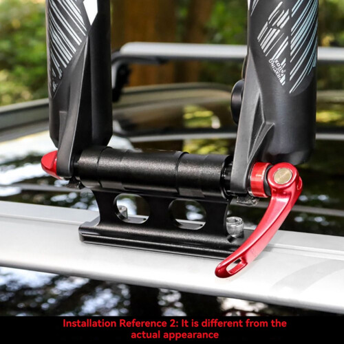 Supporto per forcella bici, blocchi per camion, portapacchi per auto da strada, nero 2