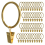 40 PCS Curtain Rings with Clips, Rings Hooks,Gold 1